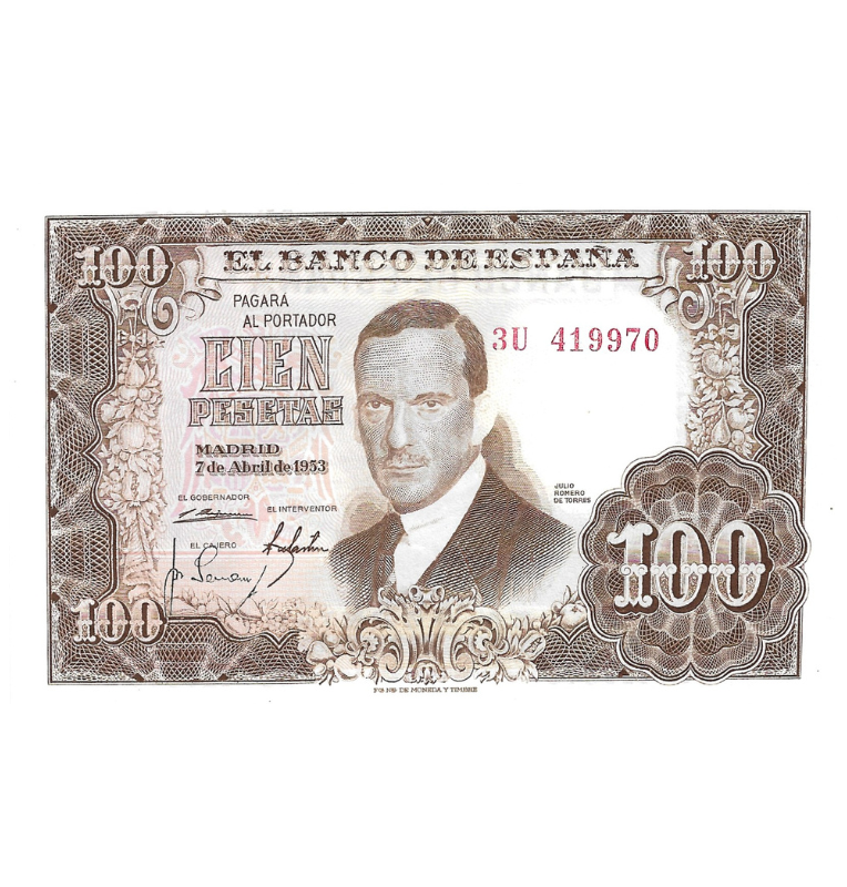 España 100 Pesetas 1953 Pick 145a